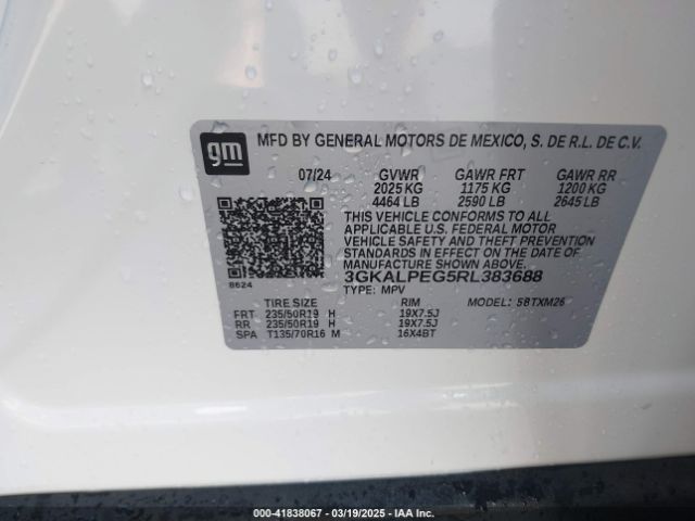 3GKALPEG5RL383688 GMC Terrain Fwd Slt