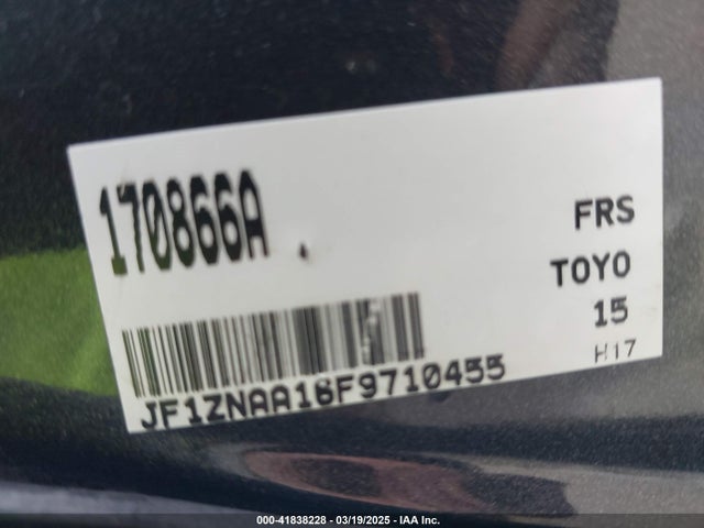 Scion FR-S 2015 JF1ZNAA16F9710455 Image 9