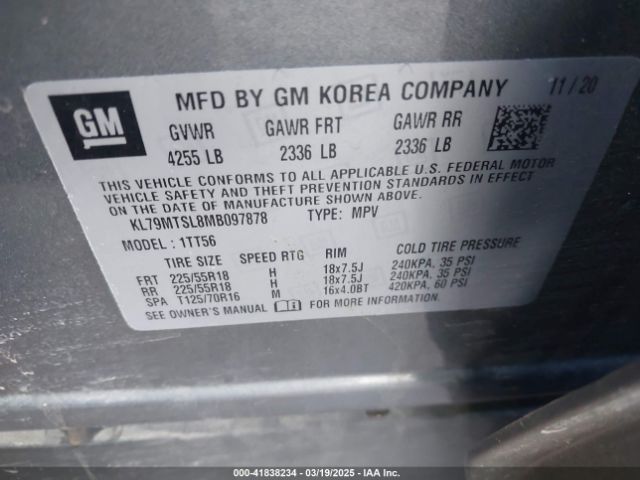2021 CHEVROLET TRAILBLAZER KL79MTSL8MB097878 Photo 8