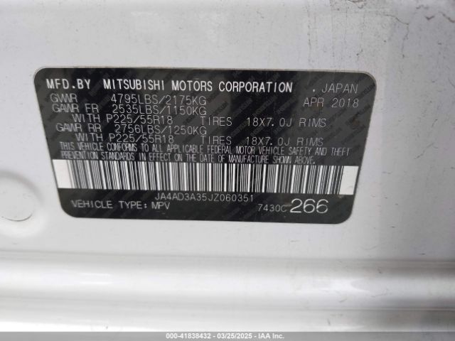 JA4AD3A35JZ060351 Mitsubishi Outlander Le