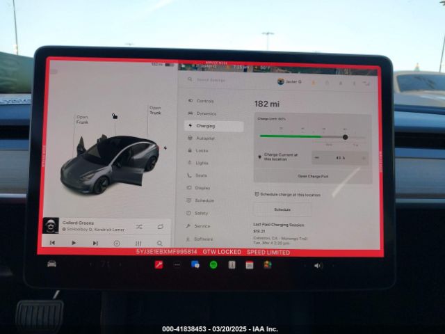 5YJ3E1EBXMF995814 Tesla Model 3 Long Range Dual Motor All-wheel Drive
