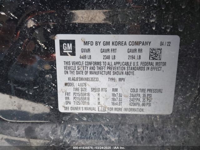 2022 BUICK ENCORE KL4CJESM4NB535233 Photo 8