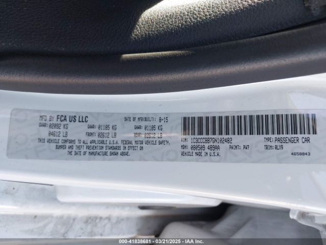 1C3CCCBB7GN102482 Chrysler 200 S