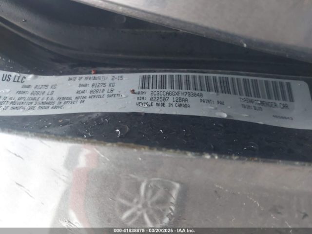 2C3CCAGGXFH793040 Chrysler 300 300s