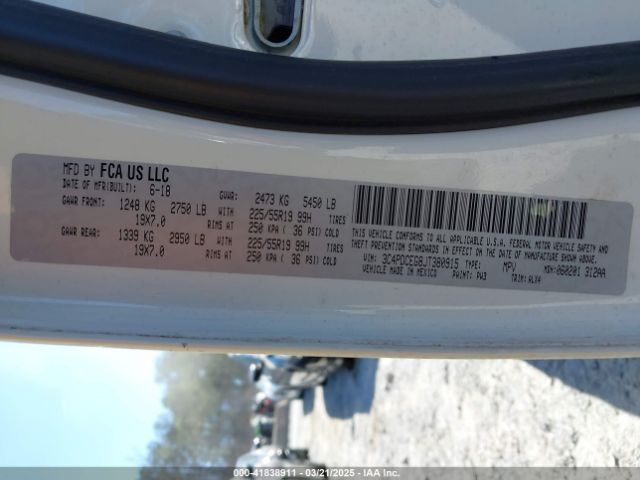 3C4PDCEG8JT380915 Dodge JOURNEY GT