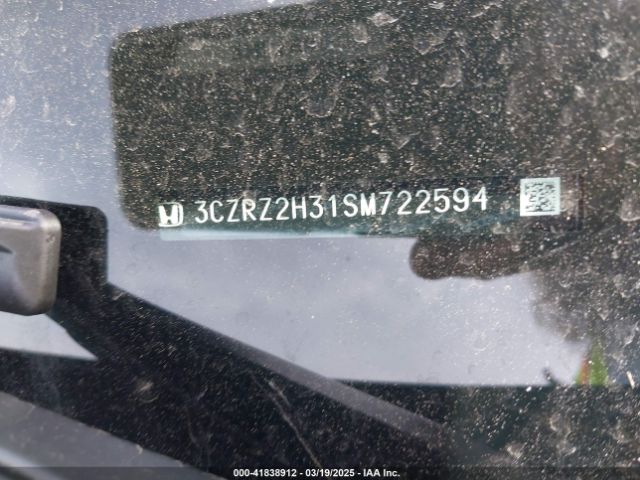 3CZRZ2H31SM722594 Honda Hr-v Awd Lx