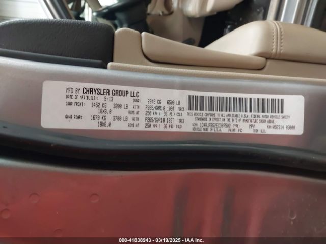 1C4RJFBG2EC307502 Jeep Grand Cherokee Limited