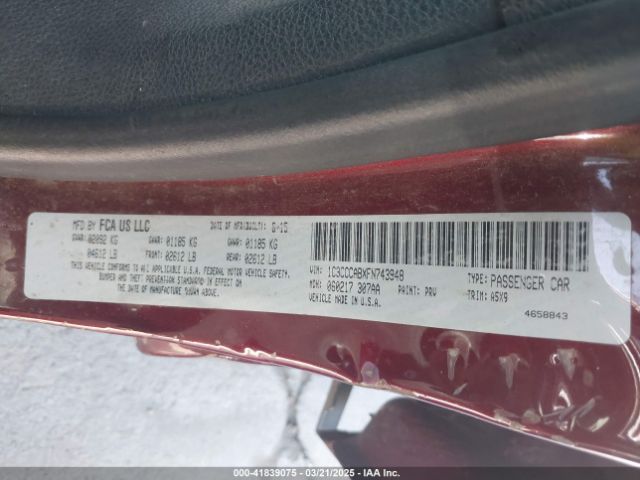 2015 CHRYSLER 200 1C3CCCABXFN743948 Photo 8