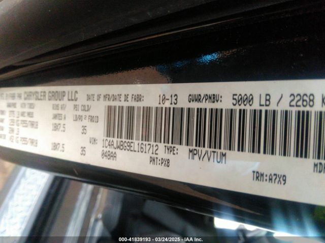 1C4AJWBG9EL161712 Jeep Wrangler Sahara