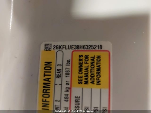 2GKFLUE38H6325210 GMC Terrain Slt