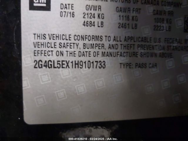 2G4GL5EX1H9101733 Buick Regal Turbo Sport Touring