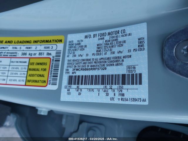 3FMCR9B60RRF57329 Ford Bronco Sport Big Bend