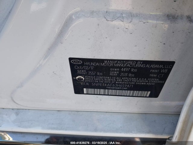 5NPE34AF6JH659471 Hyundai Sonata Sport