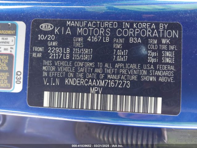 KNDERCAAXM7167273 KIA SELTOS EX