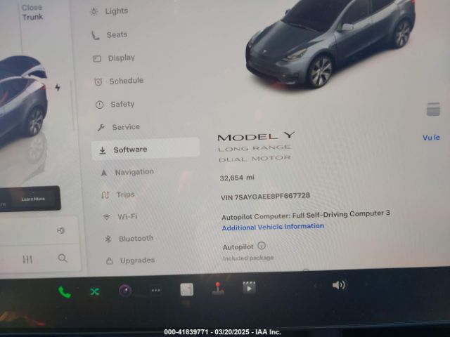 7SAYGAEE8PF667728 Tesla Model Y Awd/long Range Dual Motor All-wheel Drive