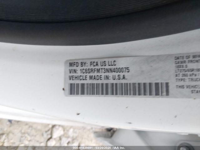 1C6SRFMT3NN400075 RAM 1500