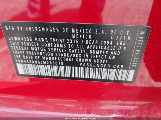 2018 VOLKSWAGEN GOLF GTI 3VW447AU5JM293678 Photo 8