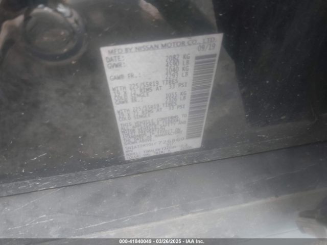 5N1AT2MT0LC726869 Nissan Rogue Sl Fwd