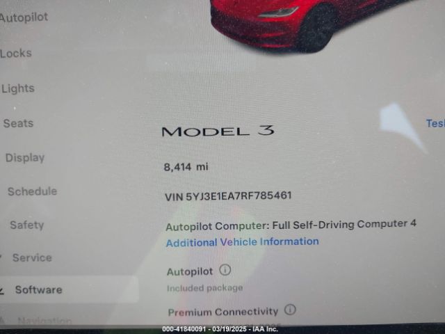 5YJ3E1EA7RF785461 Tesla Model 3 Long Range Dual Motor All-wheel Drive/rear-wheel Drive