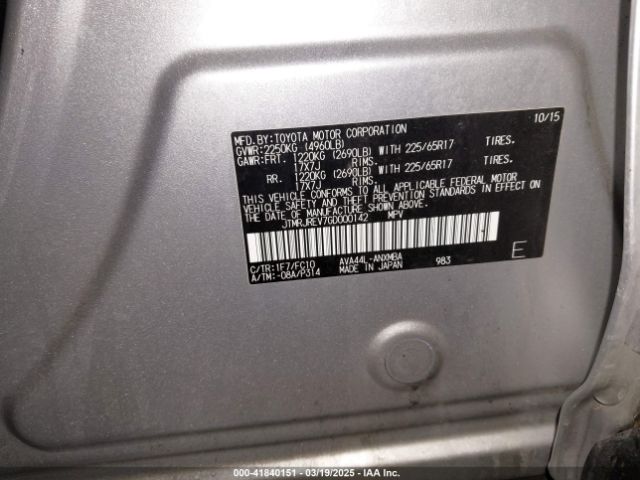 JTMRJREV7GD000142 Toyota Rav4 Hybrid Xle