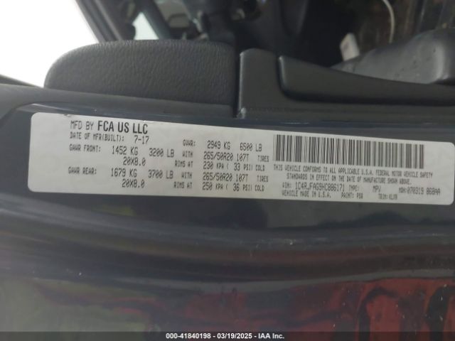 1C4RJFAG9HC886171 Jeep Grand Cherokee Altitude 4x4