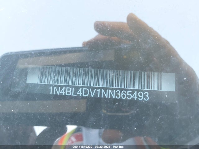 1N4BL4DV1NN365493 Nissan Altima Sv Fwd