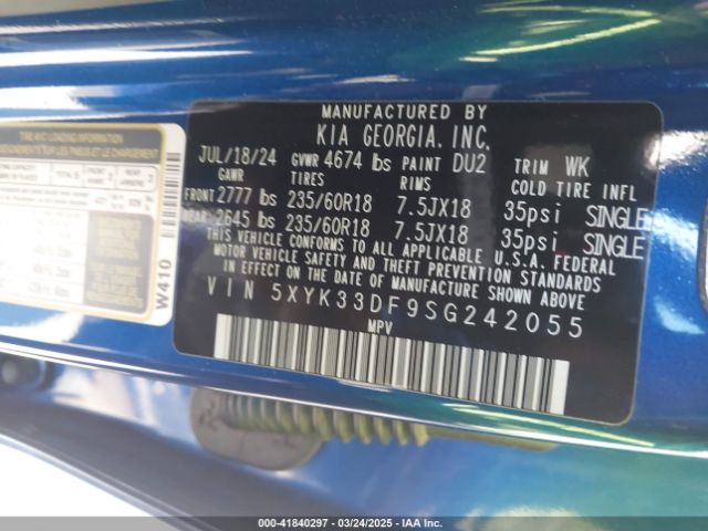 5XYK33DF9SG242055 KIA Sportage Ex