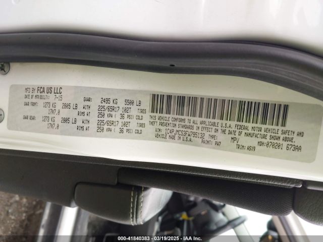 1C4PJMCS3FW795132 Jeep Cherokee Latitude