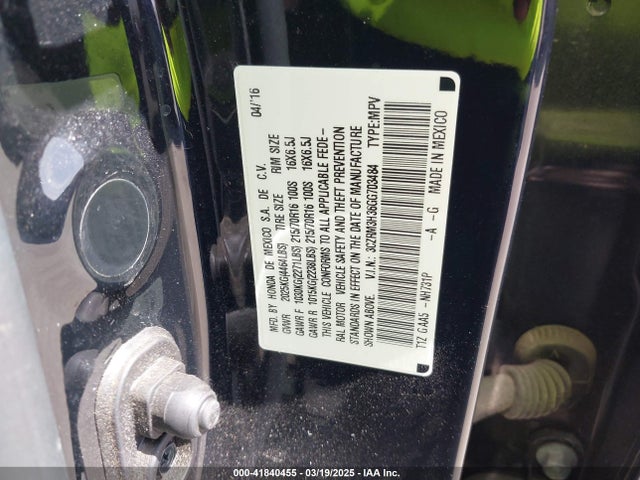 3CZRM3H36GG703484 Honda CR-V LX