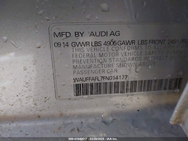 2015 AUDI A4 WAUFFAFL7FN014177 Photo 8