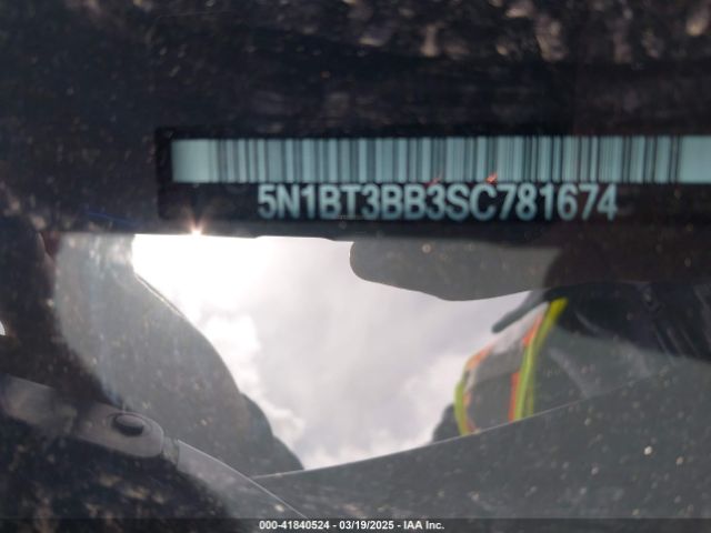 5N1BT3BB3SC781674 Nissan Rogue Sv Intelligent Awd