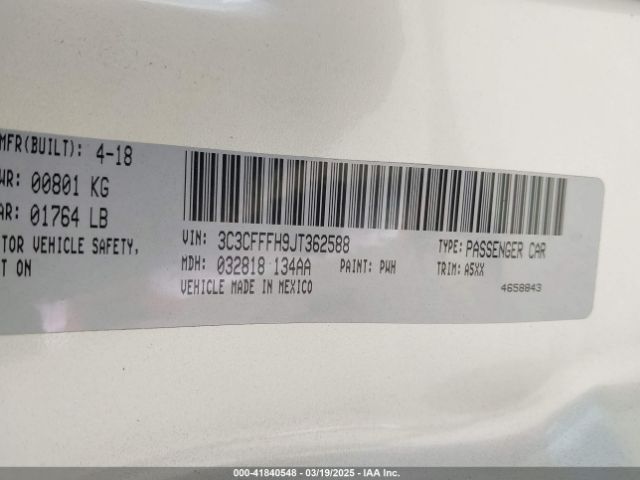 2018 FIAT 500 3C3CFFFH9JT362588 Photo 8