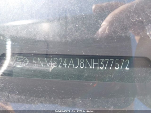5NMS24AJ8NH377572 Hyundai Santa Fe Sel
