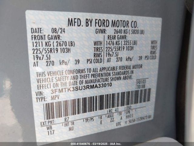 3FMTK3SU3RMA33010 Ford Mustang Mach-e Premium