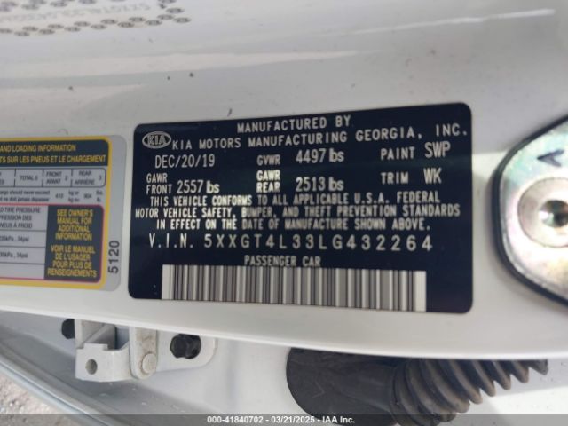 5XXGT4L33LG432264 KIA Optima Lx