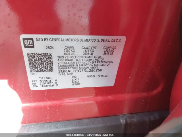 3GKALTEG7RL280250 GMC Terrain Awd Sle