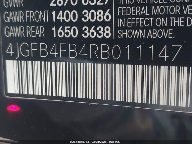 4JGFB4FB4RB011147 Mercedes-Benz Gle 350 4matic