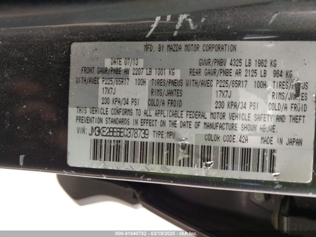 JM3KE2BE6E0378739 Mazda pe