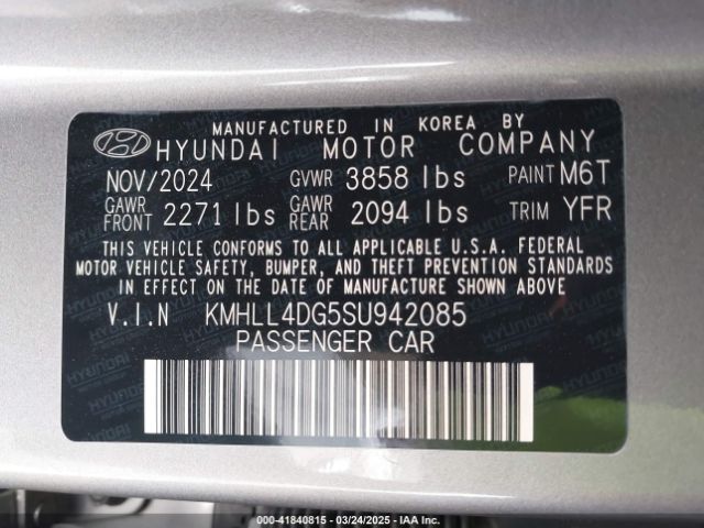 KMHLL4DG5SU942085 Hyundai ELANTRA SE