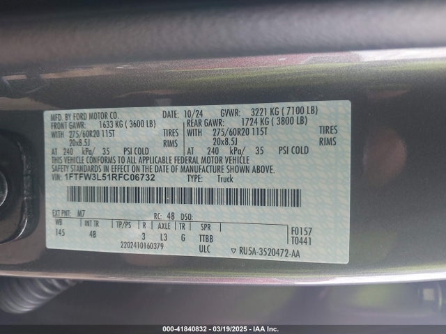 Ford F-150 Xlt 2024 1FTFW3L51RFC06732 Image 9