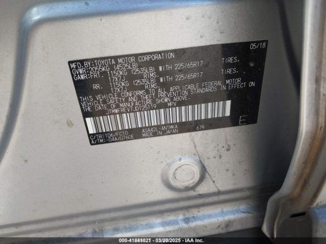 JTMWFREV7JD125119 Toyota Rav4 Adventure/xle