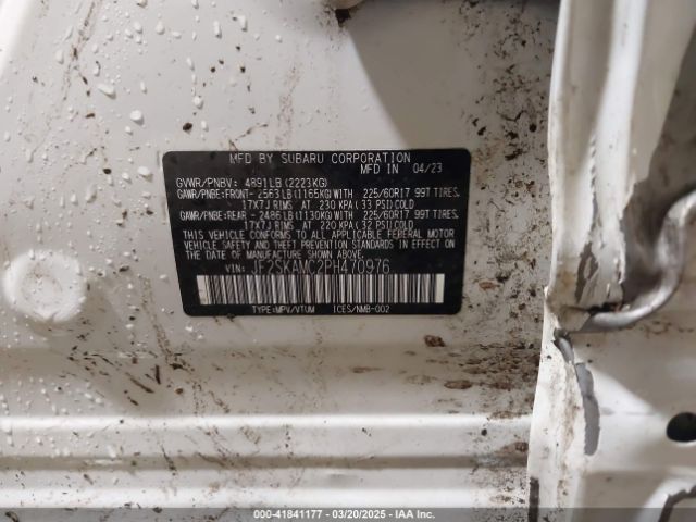 JF2SKAMC2PH470976 Subaru Forester Wilderness