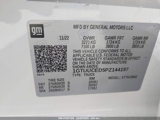 1GTUUCED5PZ144197 GMC Sierra 1500 4wd  Short Box Elevation With 3sb
