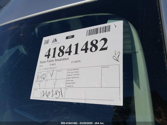 3FA6P0H71GR202367 Ford FUSION SE