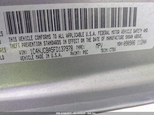 1C4NJCBA5FD137978 Jeep 2015