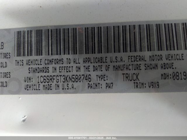 1C6SRFGT3KN580746 RAM 1500