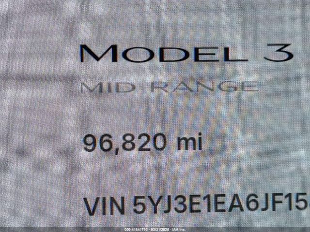 5YJ3E1EA6JF158657 Tesla Model 3 Long Range/mid Range
