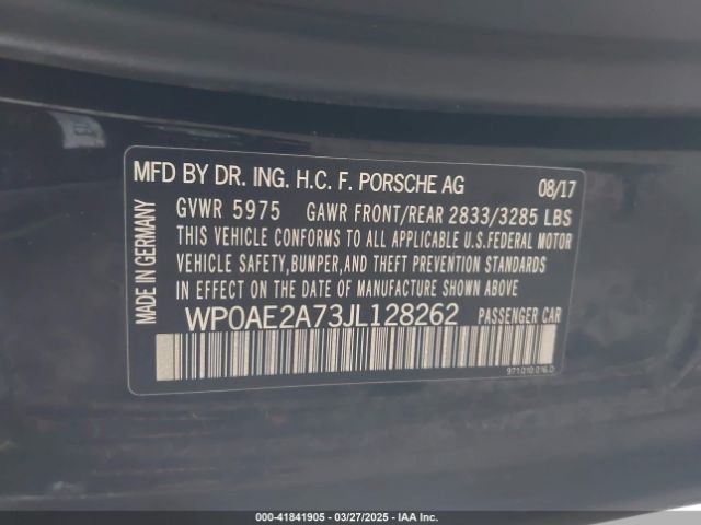 2018 PORSCHE PANAMERA E-HYBRID WP0AE2A73JL128262 Photo 8