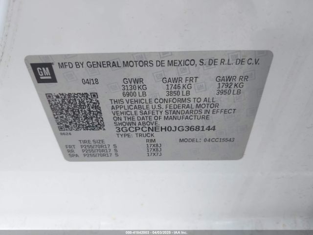 3GCPCNEH0JG368144 Chevrolet Silverado 1500 Ls