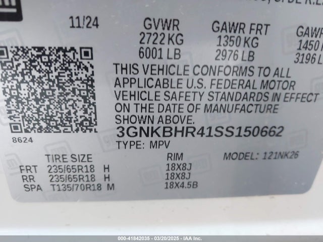 Chevrolet Blazer Awd 2lt 2025 3GNKBHR41SS150662 Image 9